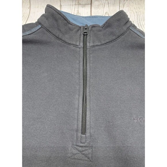 Columbia Men's 1/4-Zip Pullover Gray Size Large Arm Pocket Pre-owned - Picture 8 of 16
